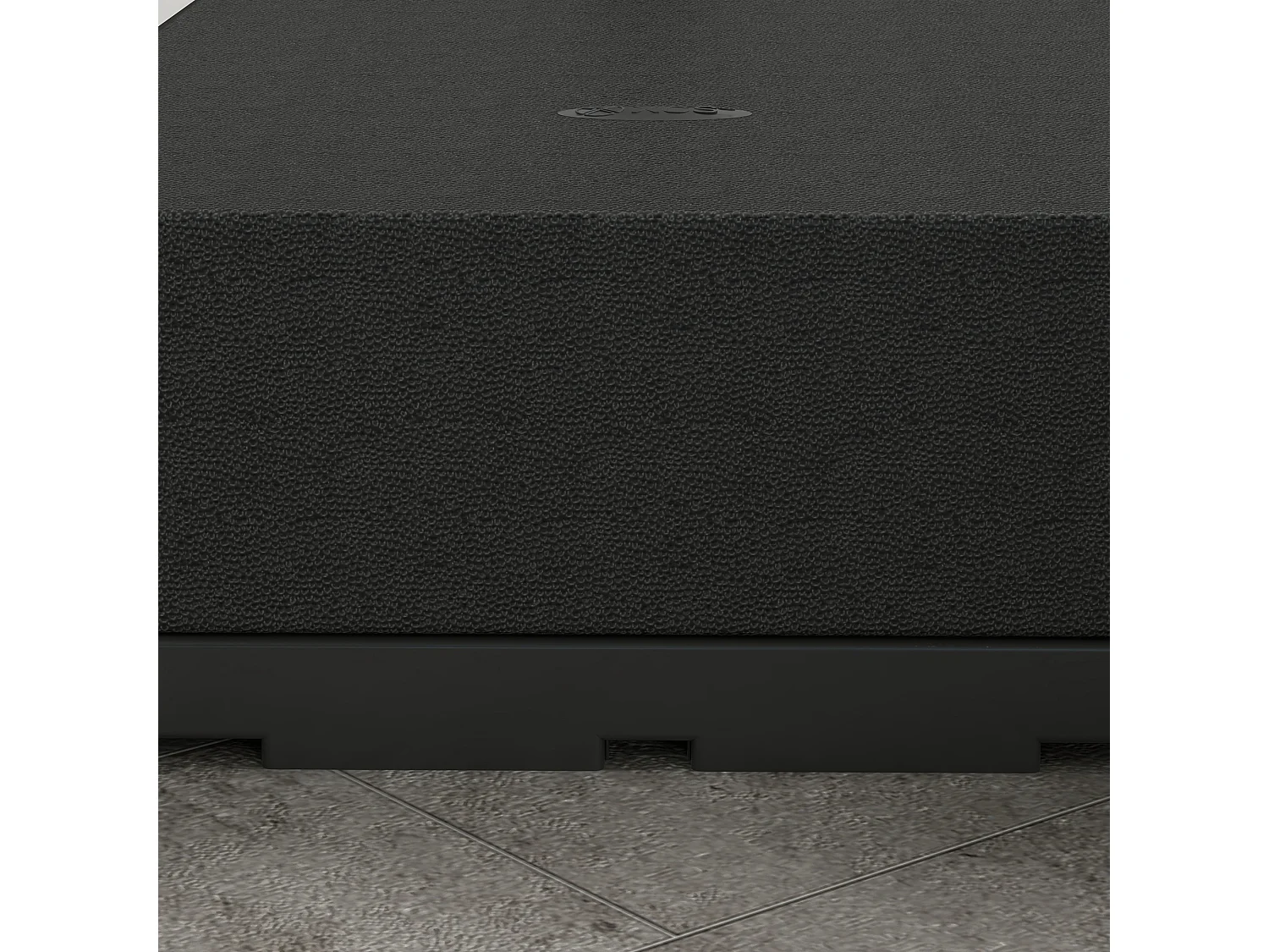 Pied de parasol déporté 90L avec pied en croix plastique noir