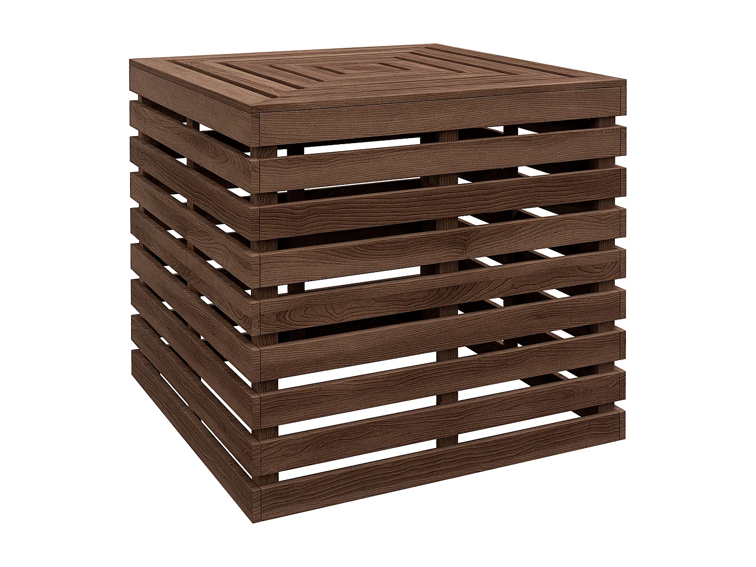 Pied de parasol coffre de rangement table basse 3 en 1 bois de sapin