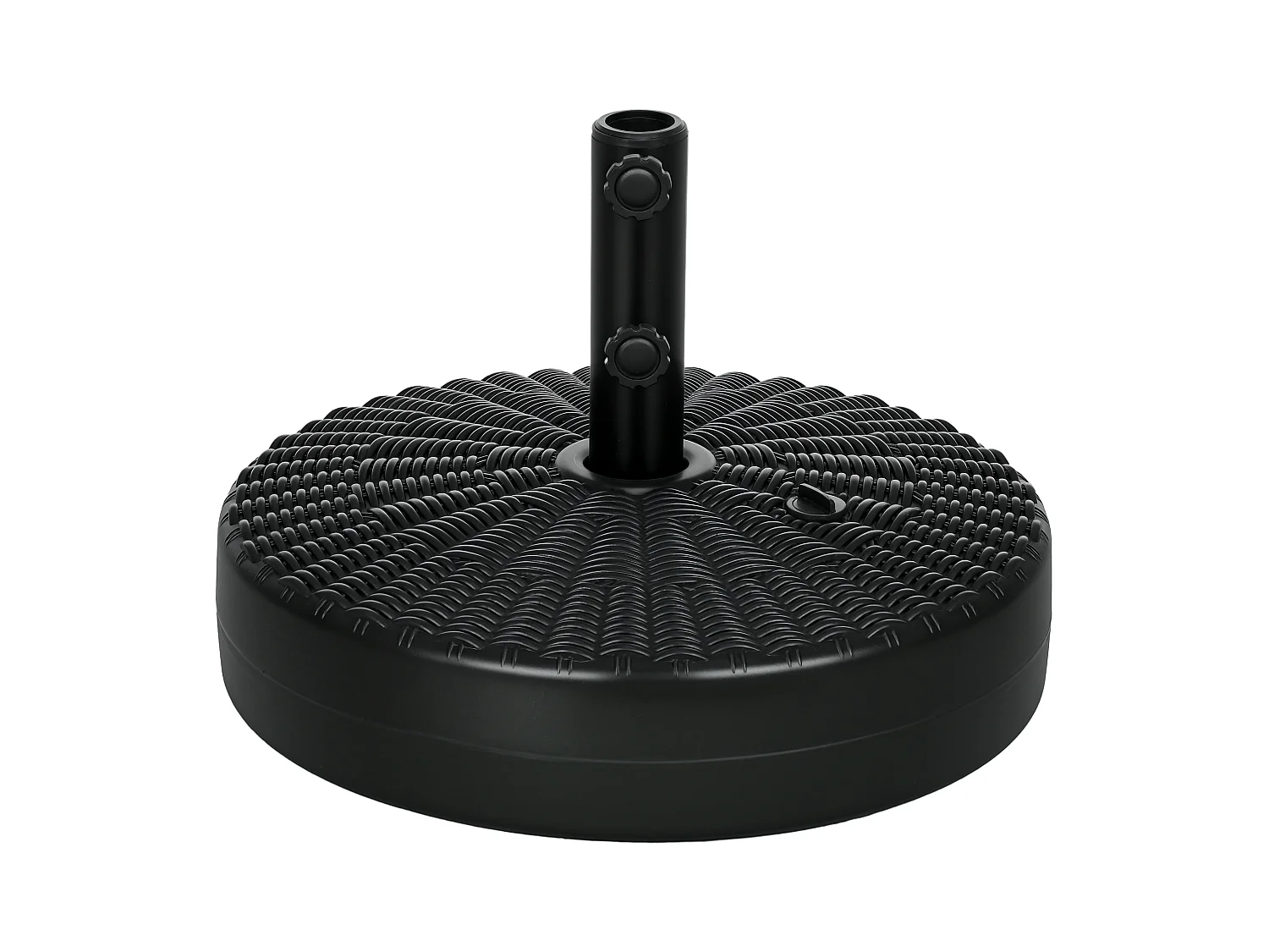 Pied de parasol rond base de lestage Ø 51 x 36 cm HDPE aspect résine noir