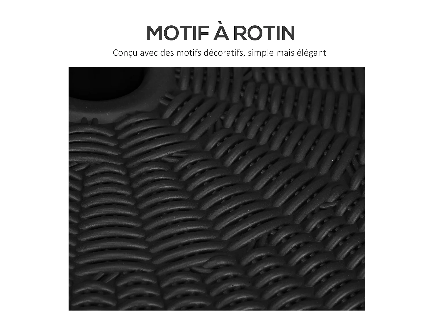 Pied de parasol rond base de lestage Ø 51 x 36 cm HDPE aspect résine noir