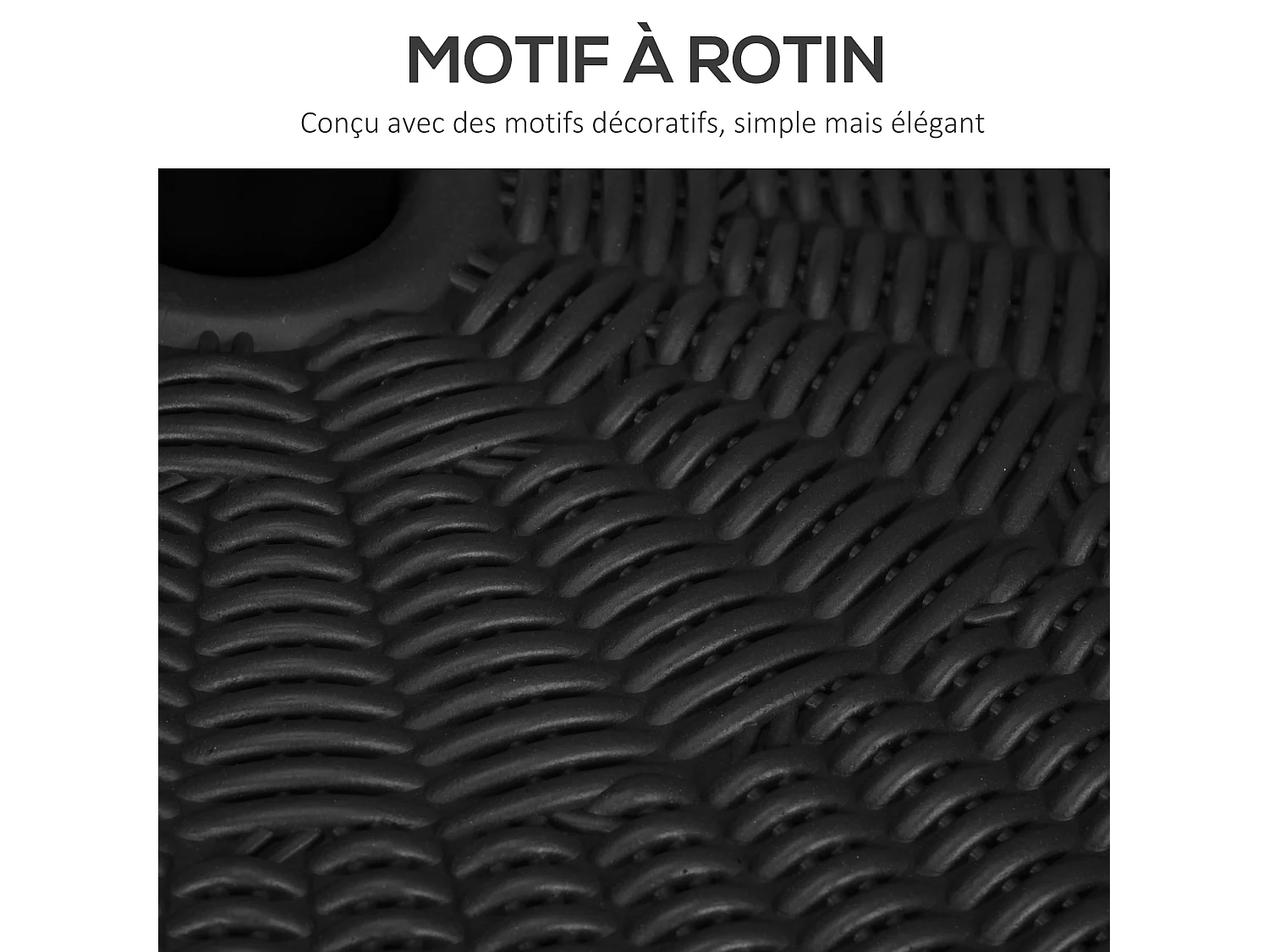 Pied de parasol rond base de lestage Ø 51 x 36 cm HDPE aspect résine noir