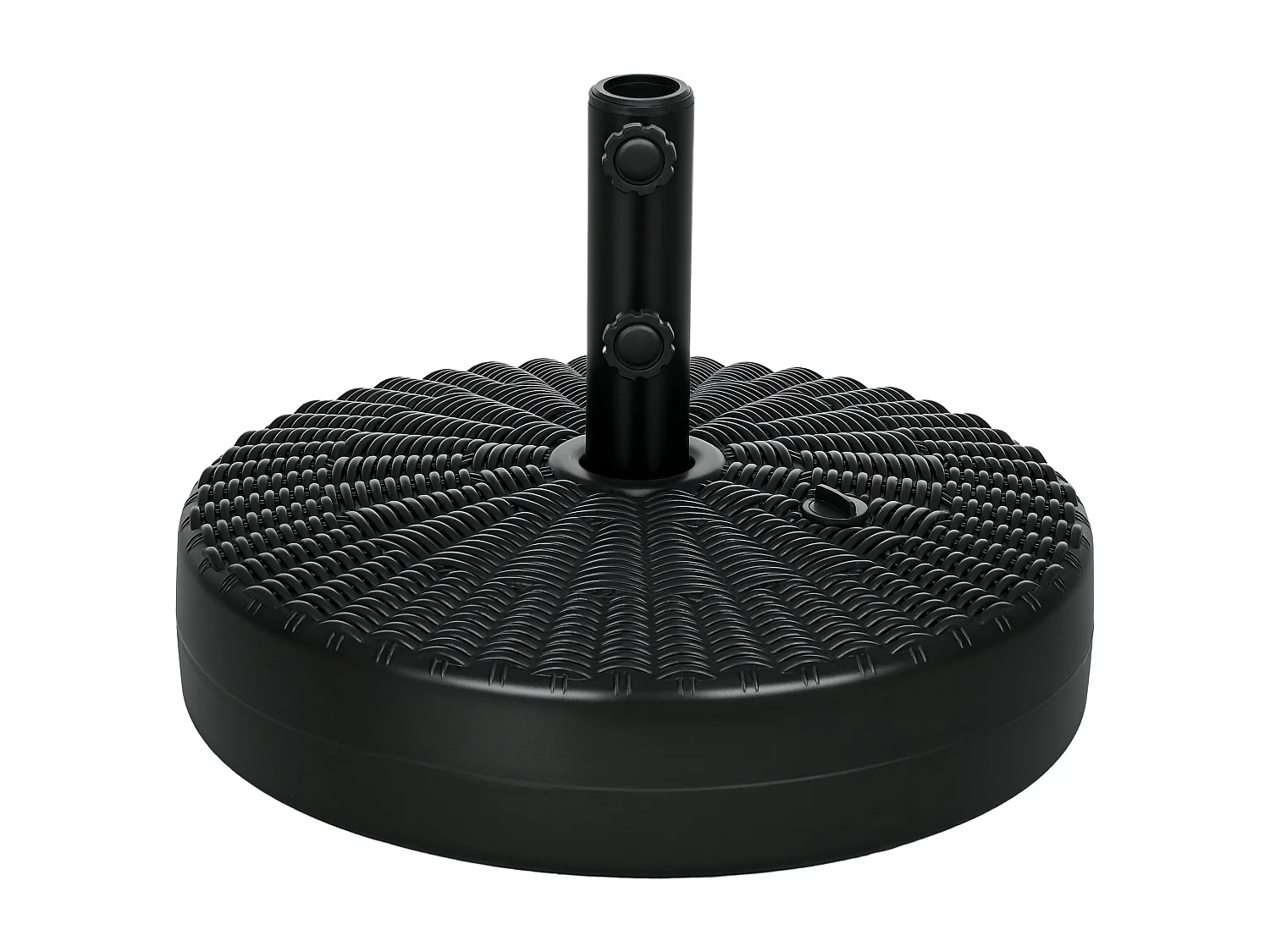 Pied de parasol rond base de lestage Ø 51 x 36 cm HDPE aspect résine noir