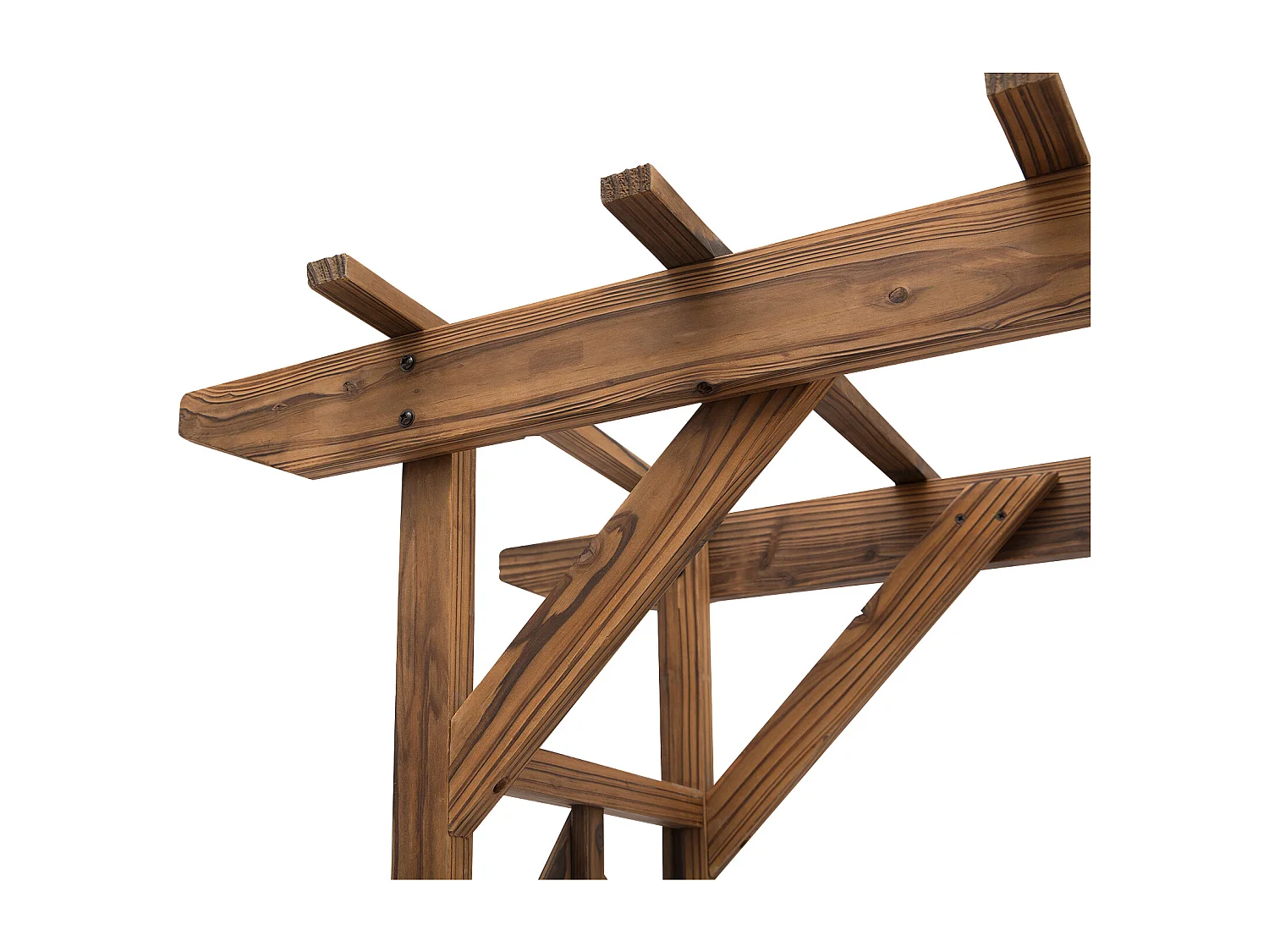 Arche de jardin arche à rosiers style exotique dim. 140L x 65l x 200H cm bois de sapin