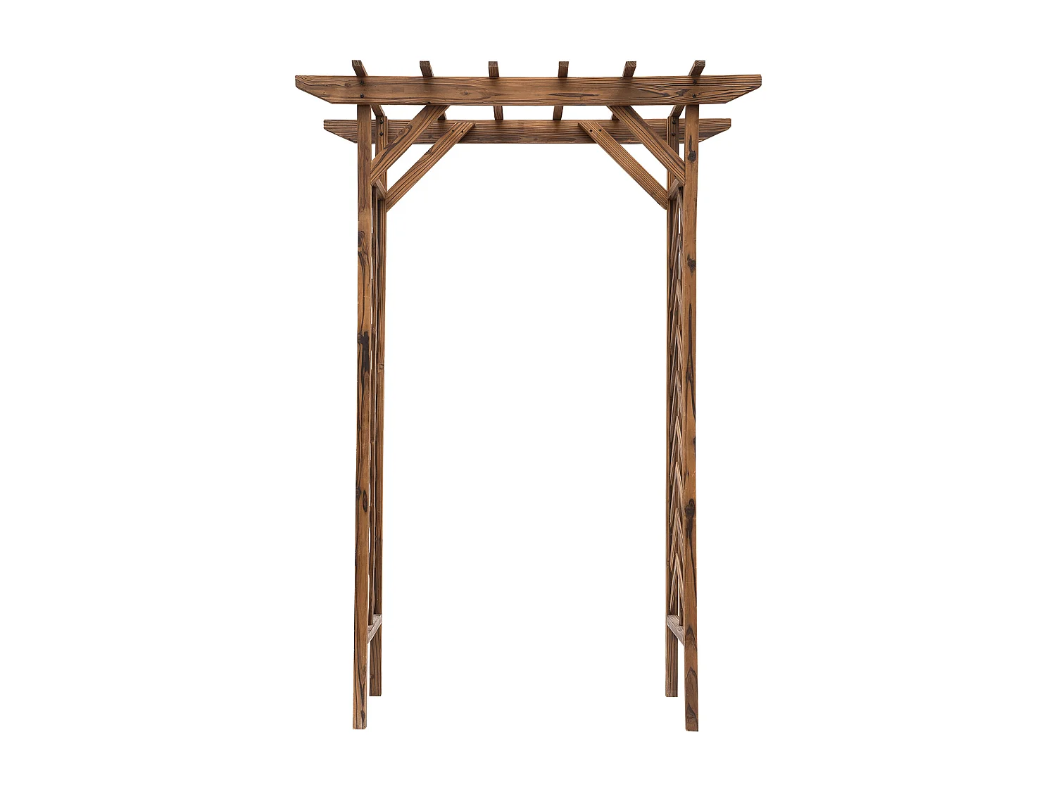Arche de jardin arche à rosiers style exotique dim. 140L x 65l x 200H cm bois de sapin