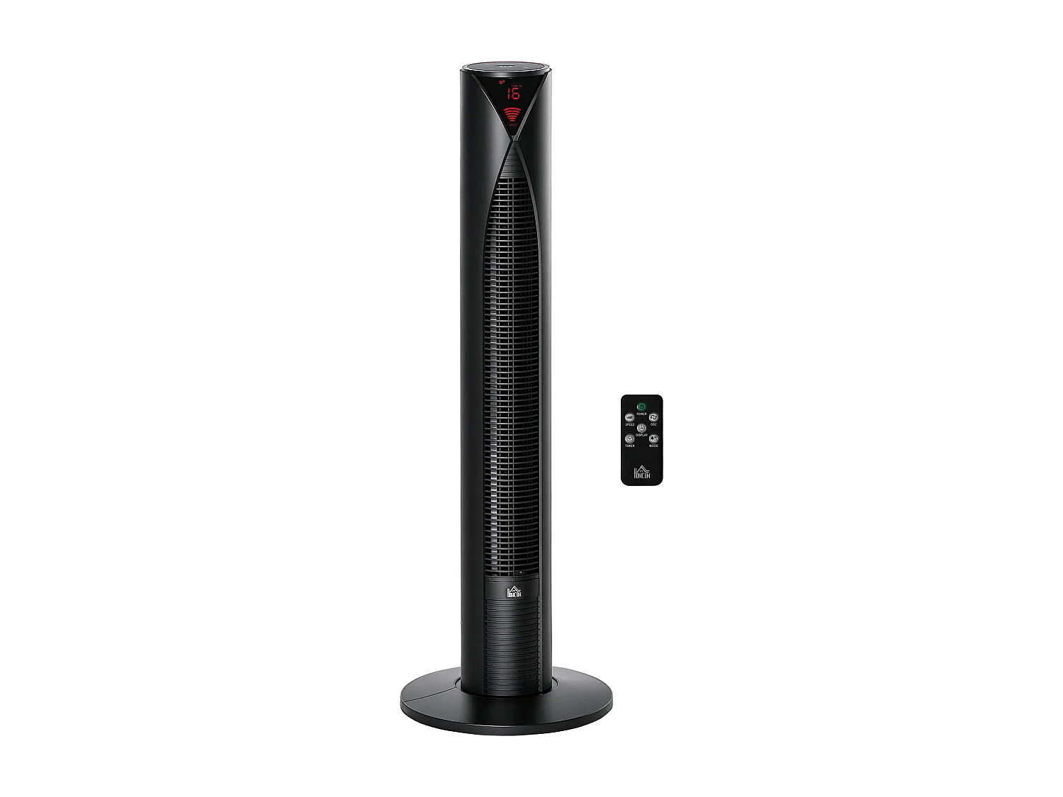 Ventilateur colonne tour oscillant 45 W silencieux télécommande incluse timer 4 modes 3 vitesses noir