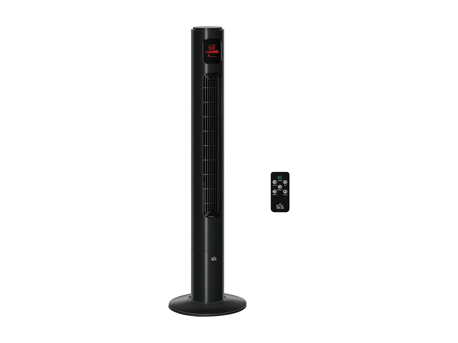 Ventilateur colonne tour oscillant 45 W silencieux télécommande timer 3 modes 3 vitesses noir