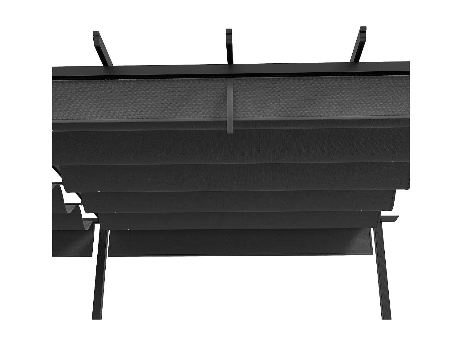 Pergola rétractable dim. 5,97L x 3,58l x 2,23H m structure robuste alu toile polyester haute densité 180 g/m² incluse gris