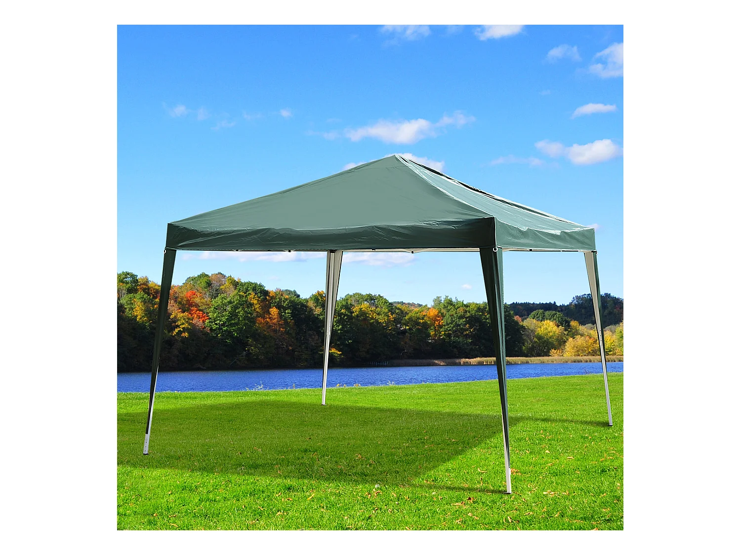 Tonnelle barnum de jardin pliant anti-UV + sac de transport acier Oxford 3 x 3 x 2,55 m vert