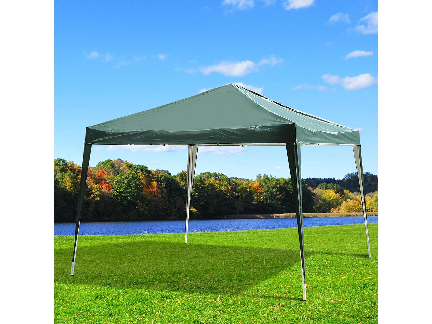 Tonnelle barnum de jardin pliant anti-UV + sac de transport acier Oxford 3 x 3 x 2,55 m vert