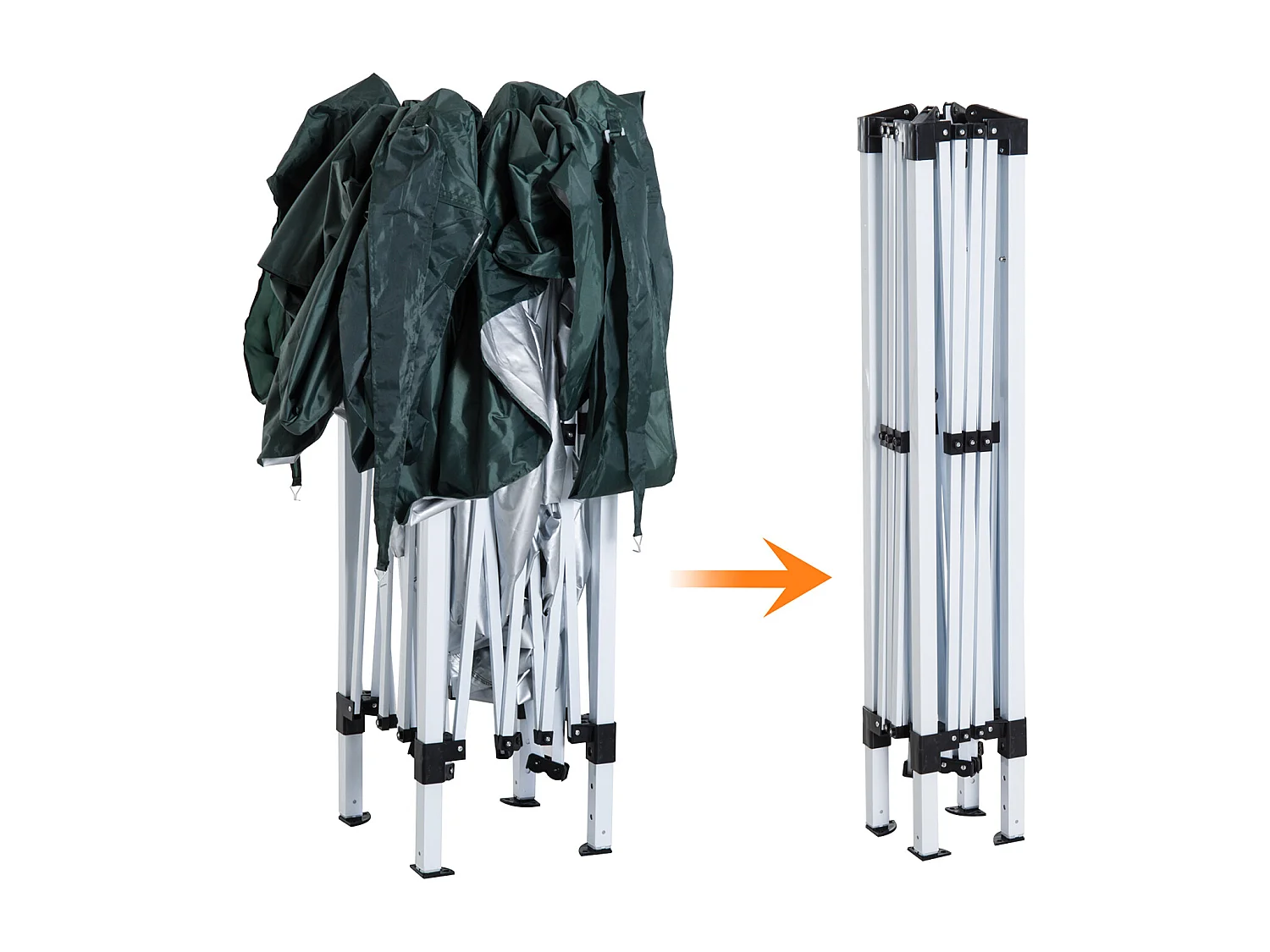 Tonnelle barnum de jardin pliant anti-UV + sac de transport acier Oxford 3 x 3 x 2,55 m vert