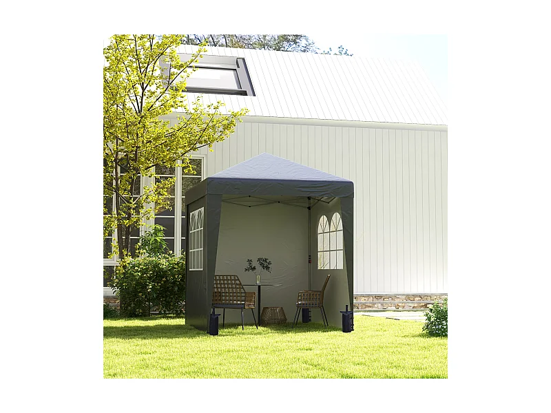 Tonnelle de jardin pliante pop-up réglable anti-UV 30+ 4 sacs lestage sac de transport