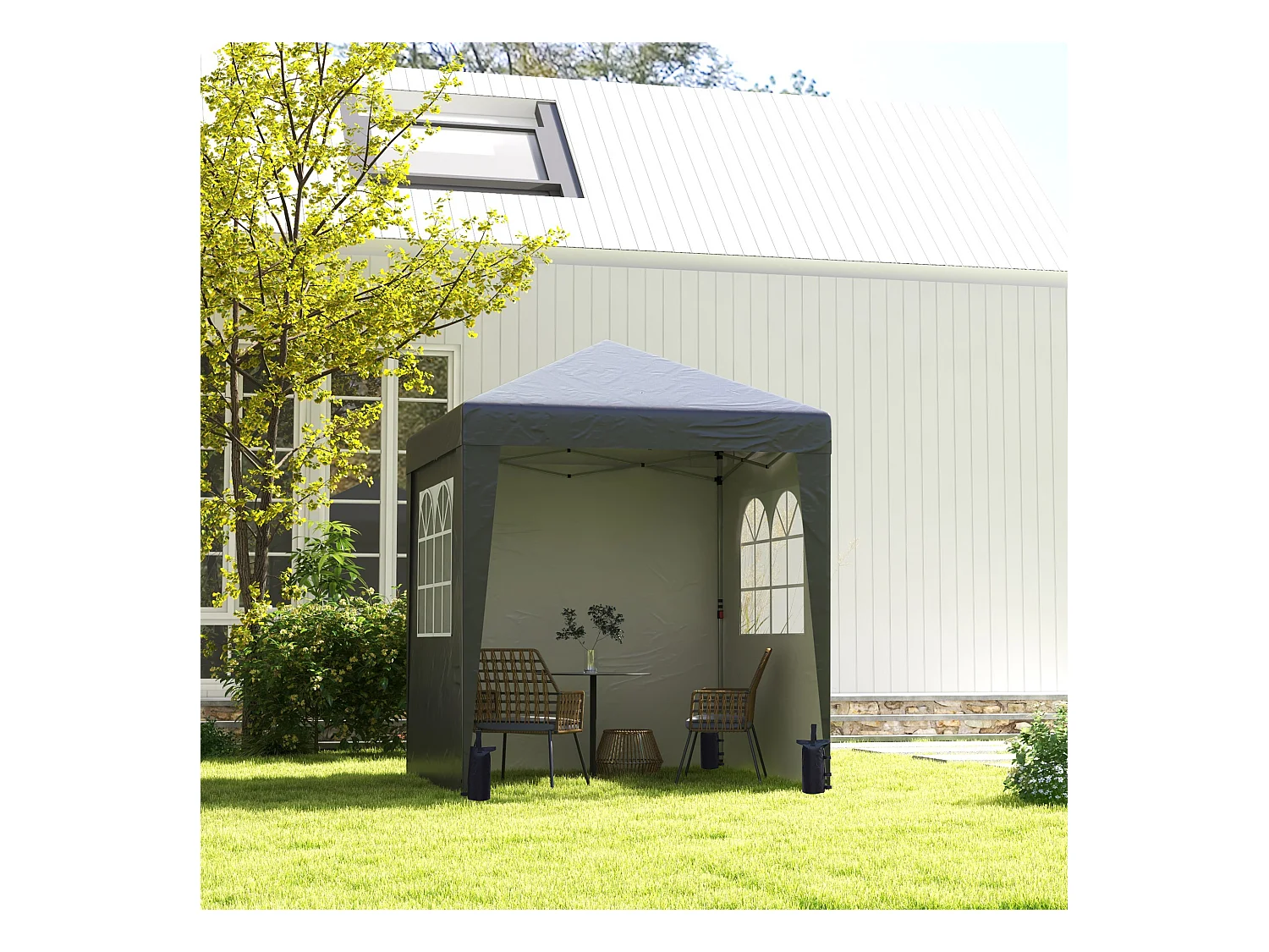 Tonnelle de jardin pliante pop-up réglable anti-UV 30+ 4 sacs lestage sac de transport