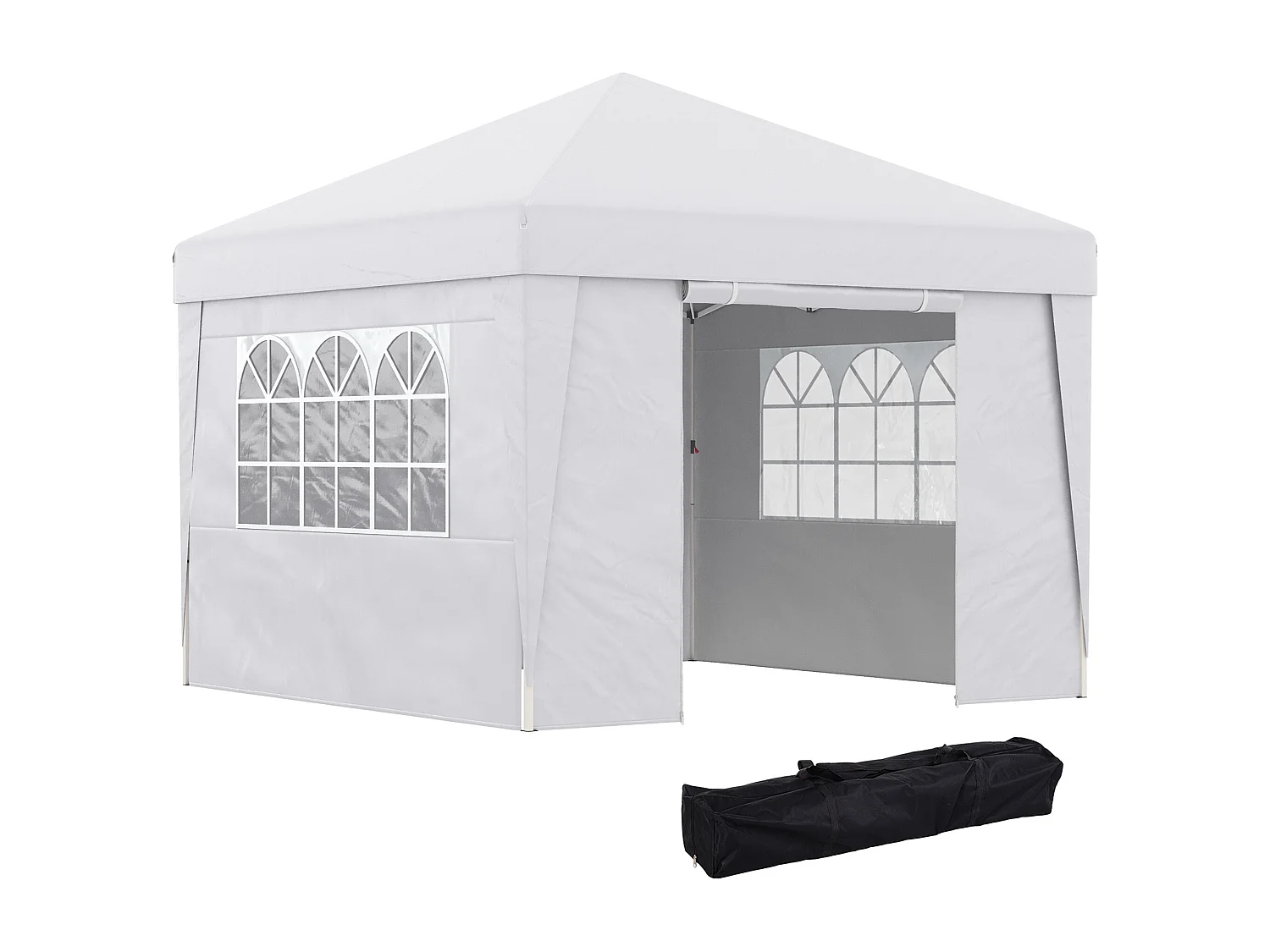 Tonnelle barnum pop-up 3 x 3 x 2,75 m anti-UV 30+ sac transport et lestage inclus