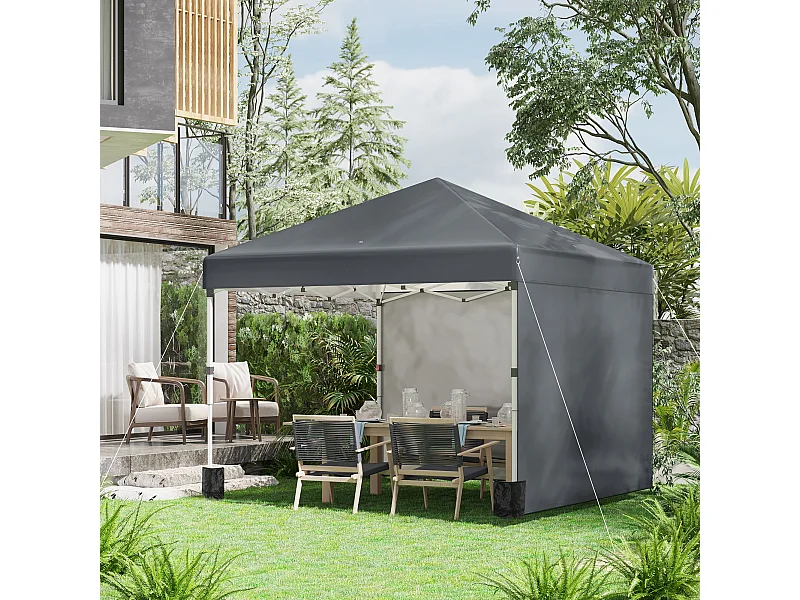 Tonnelle barnum pop-up UV 30+ sac transport inclus anthracite