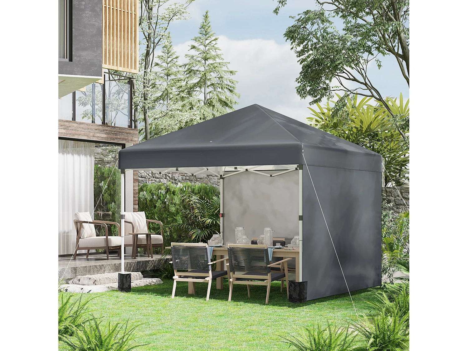 Tonnelle barnum pop-up UV 30+ sac transport inclus anthracite