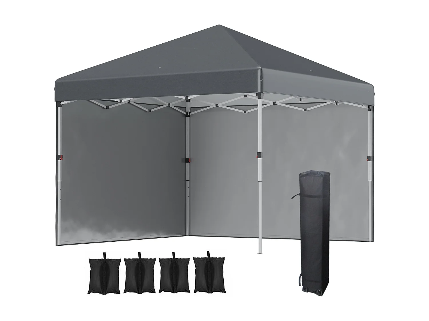 Tonnelle barnum pop-up UV 30+ sac transport inclus anthracite