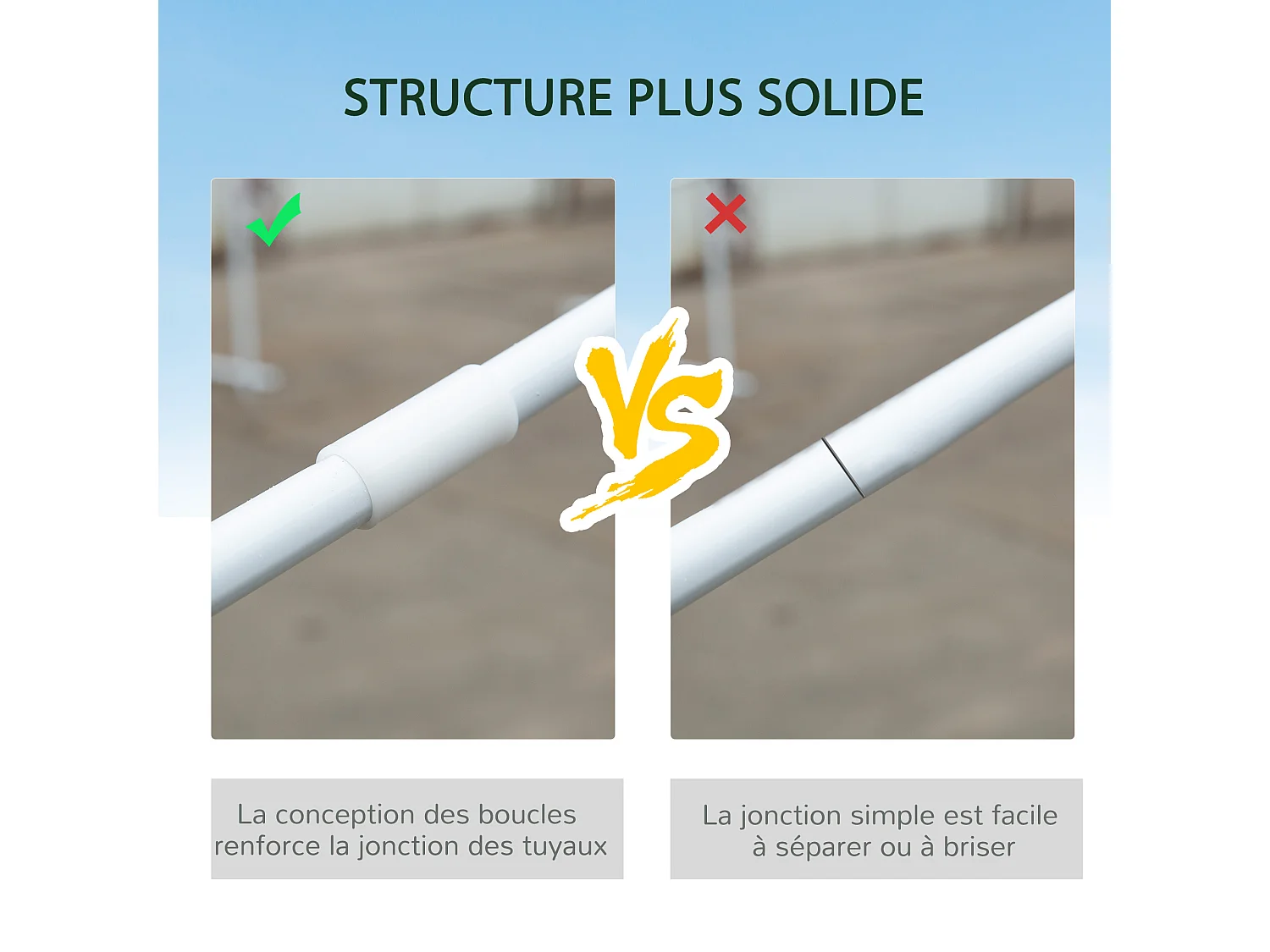 Tonnelle barnum dim. 5,85L x 2,95l x 2,55H m 6 moustiquaires amovibles blanc noir