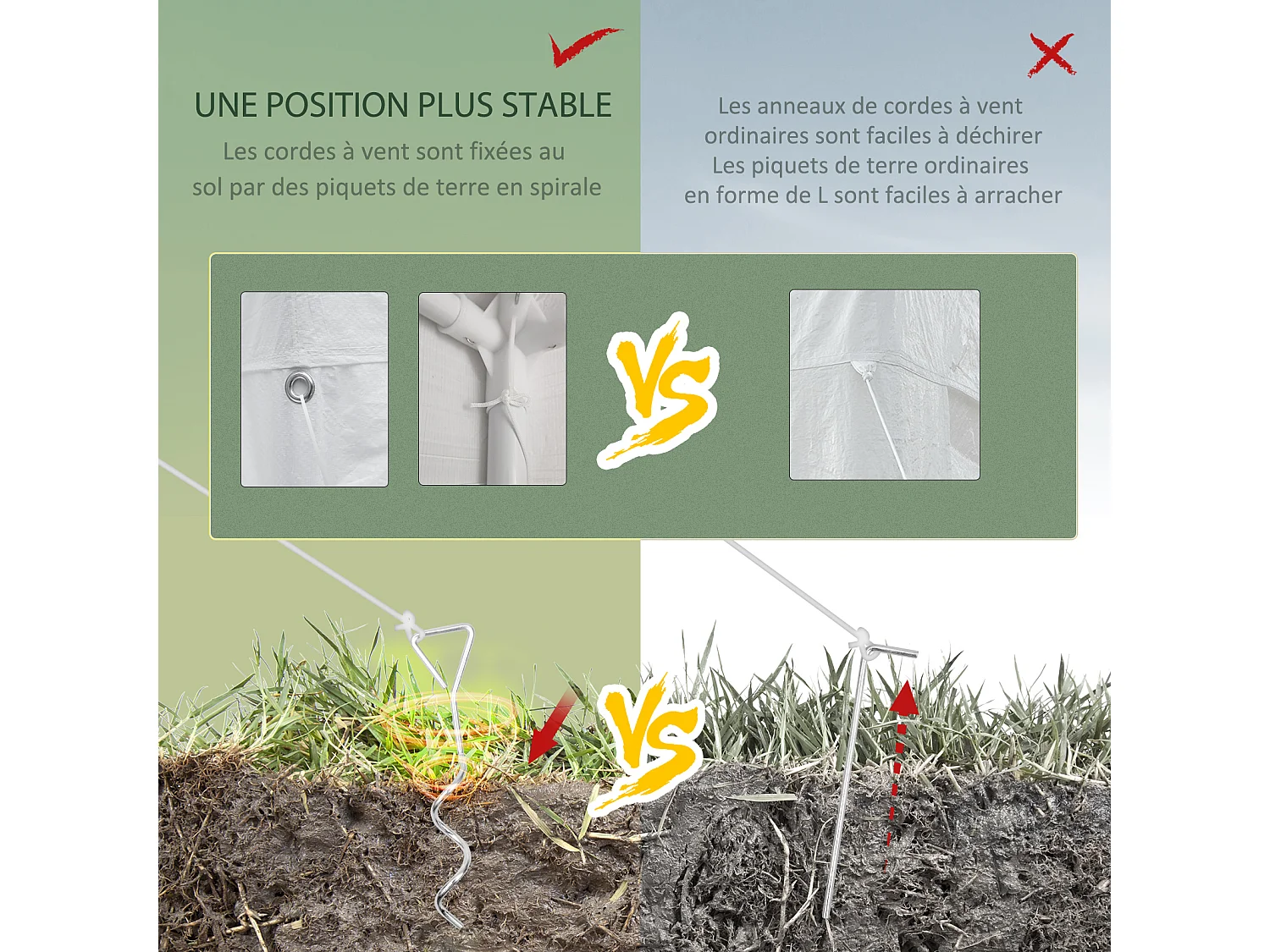 Tonnelle barnum dim. 5,85L x 2,95l x 2,55H m 6 moustiquaires amovibles blanc noir