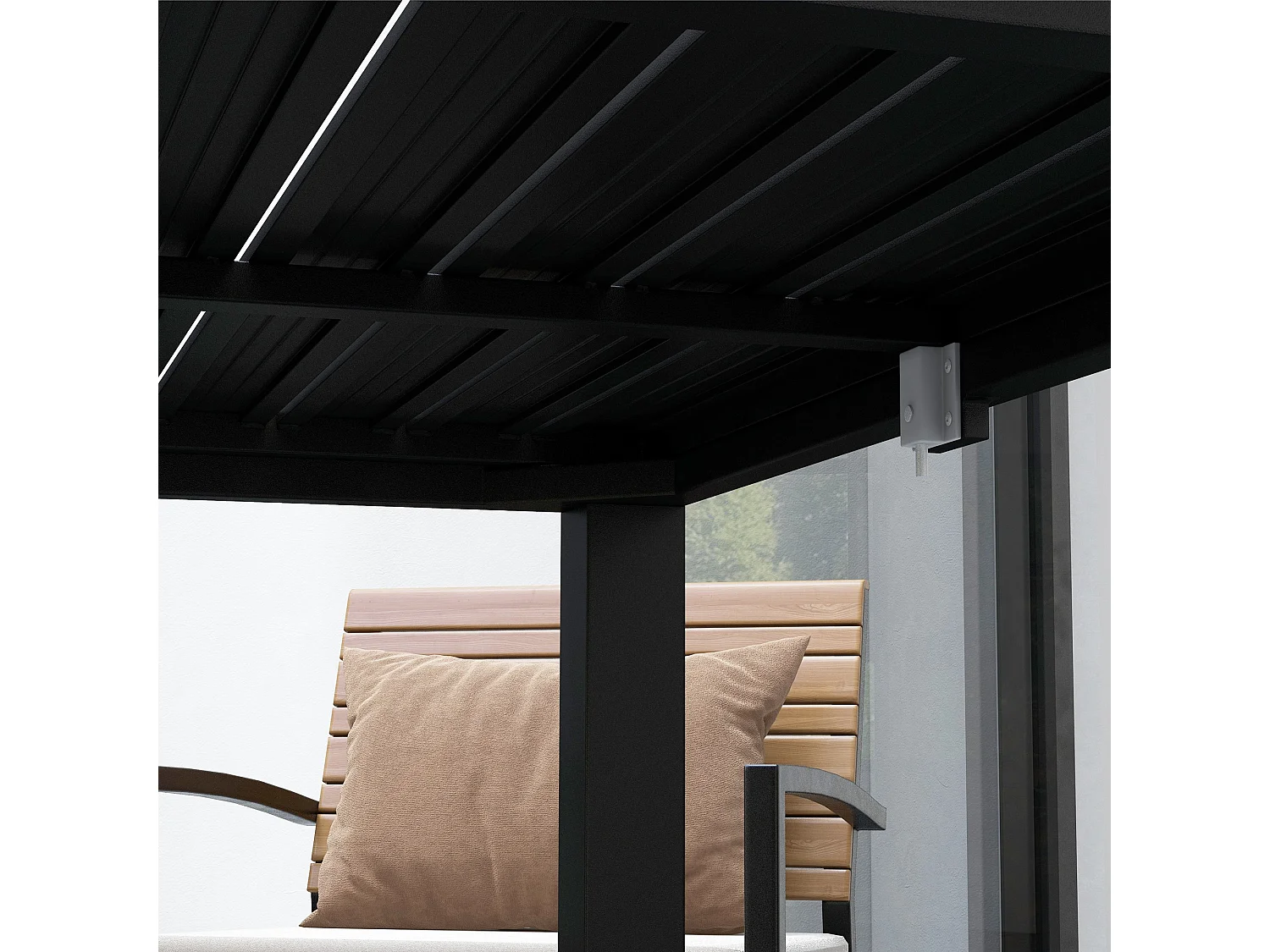 Table de jardin extensible 6-8 personnes dim. 180/240L x 94l x 73H cm alu noir