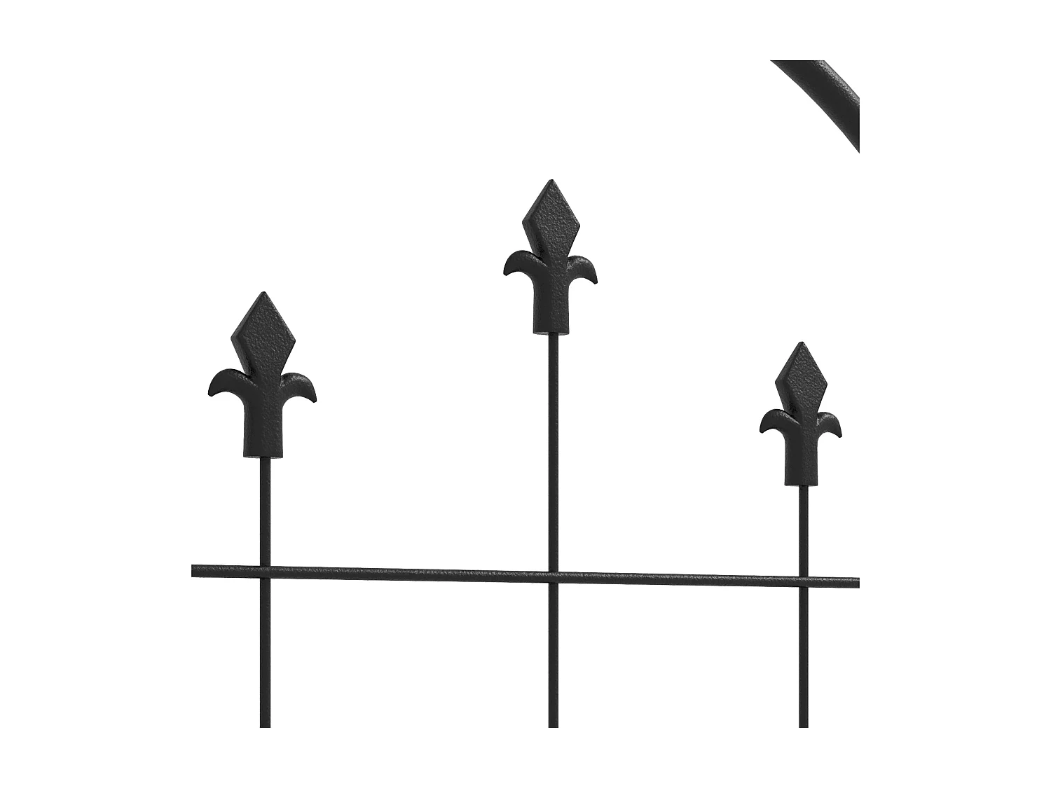 Lot de 2 treillis de jardin support pour plantes grimpantes acier noir