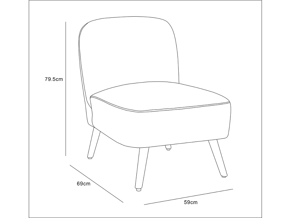 Fauteuil bucolique Indi bleu