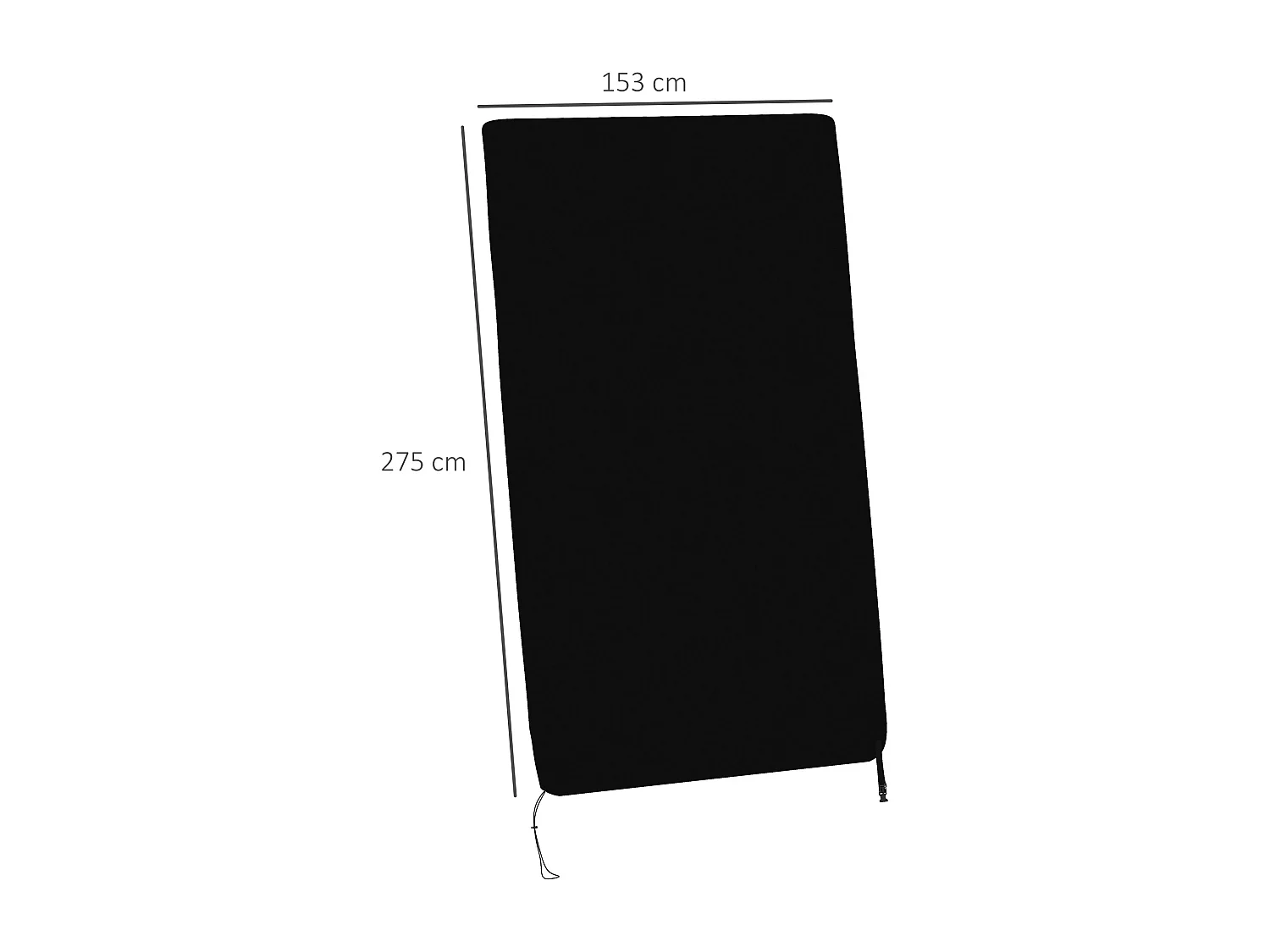 Housse de table de ping-pong avec fermeture éclair anti-UV imperméable noir