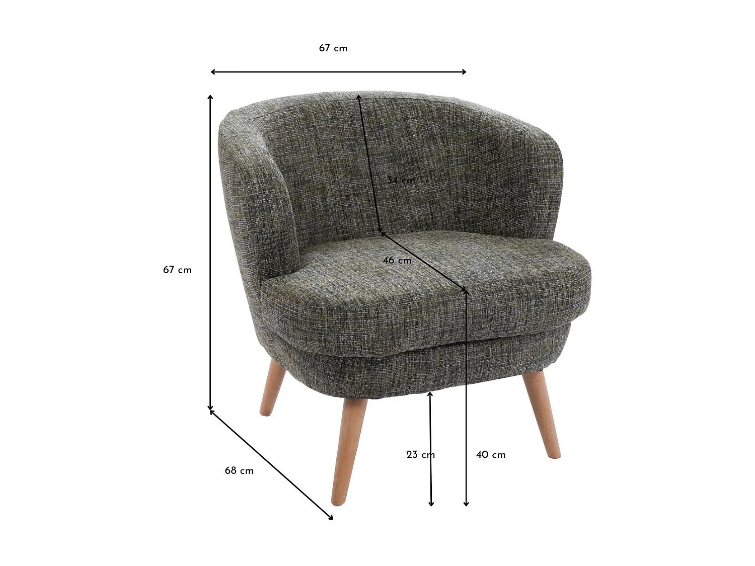 Fauteuil Atalaya Vert foncé