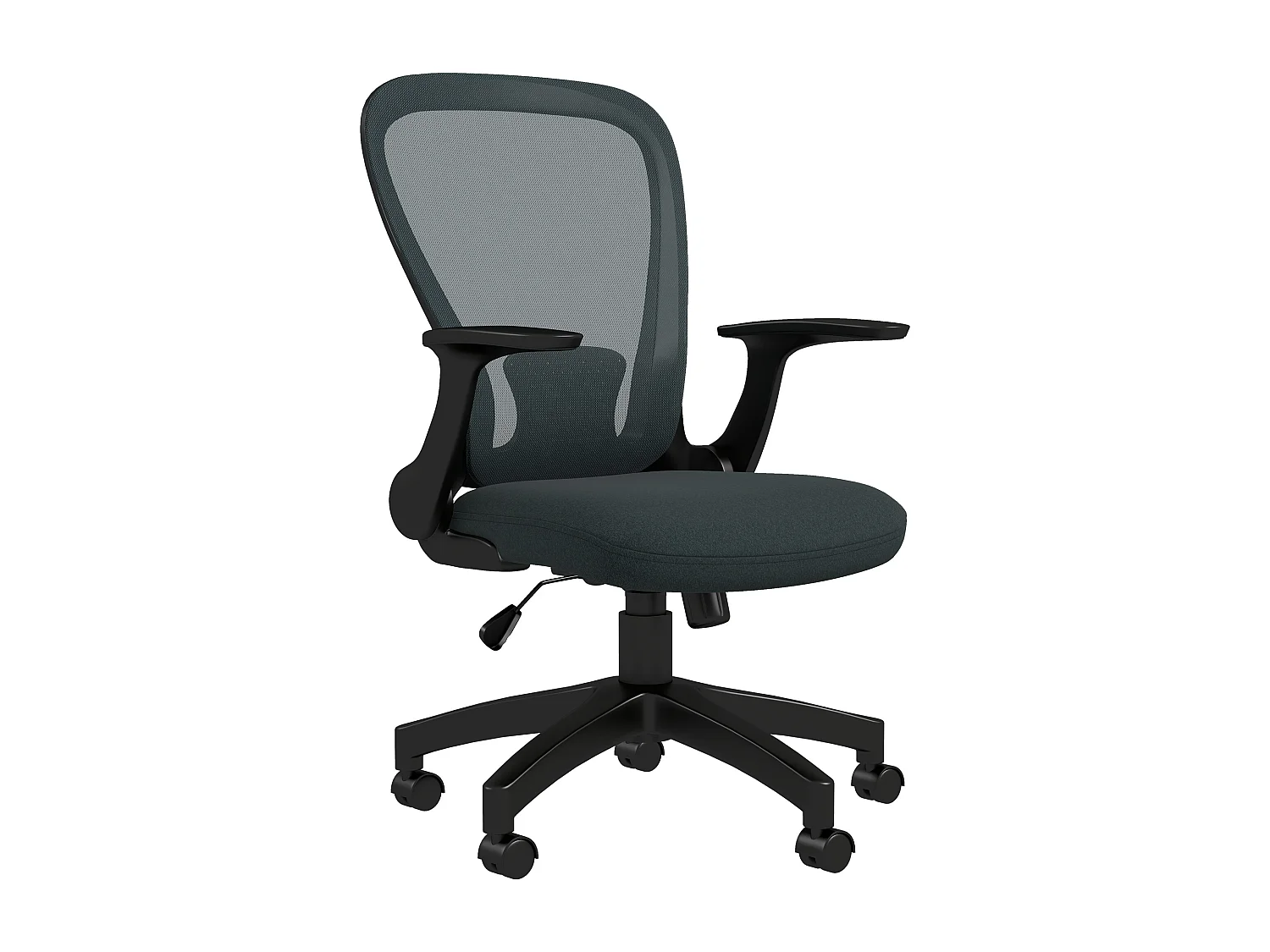 Chaise de bureau ergonomique - soutien lombaire, hauteur réglable, pivotante - noir anthracite