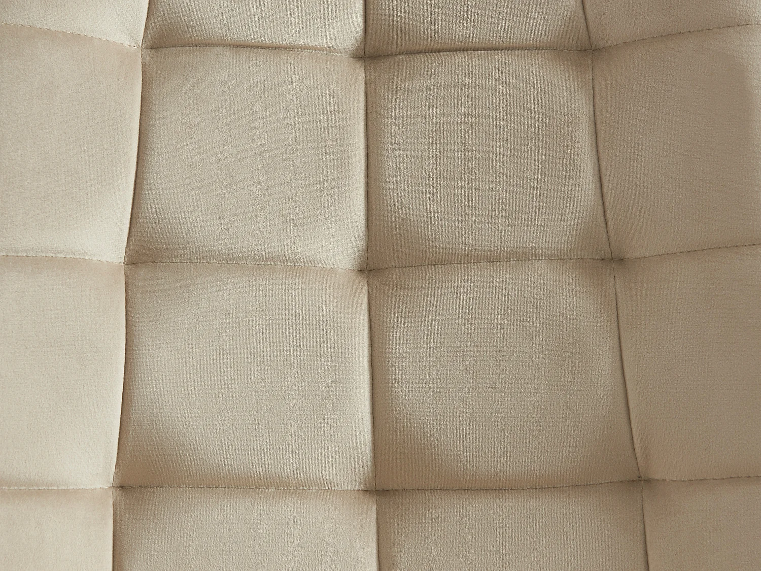 Lot de 6 chaises matelassées - Velours et métal noir - Beige - OLLUA