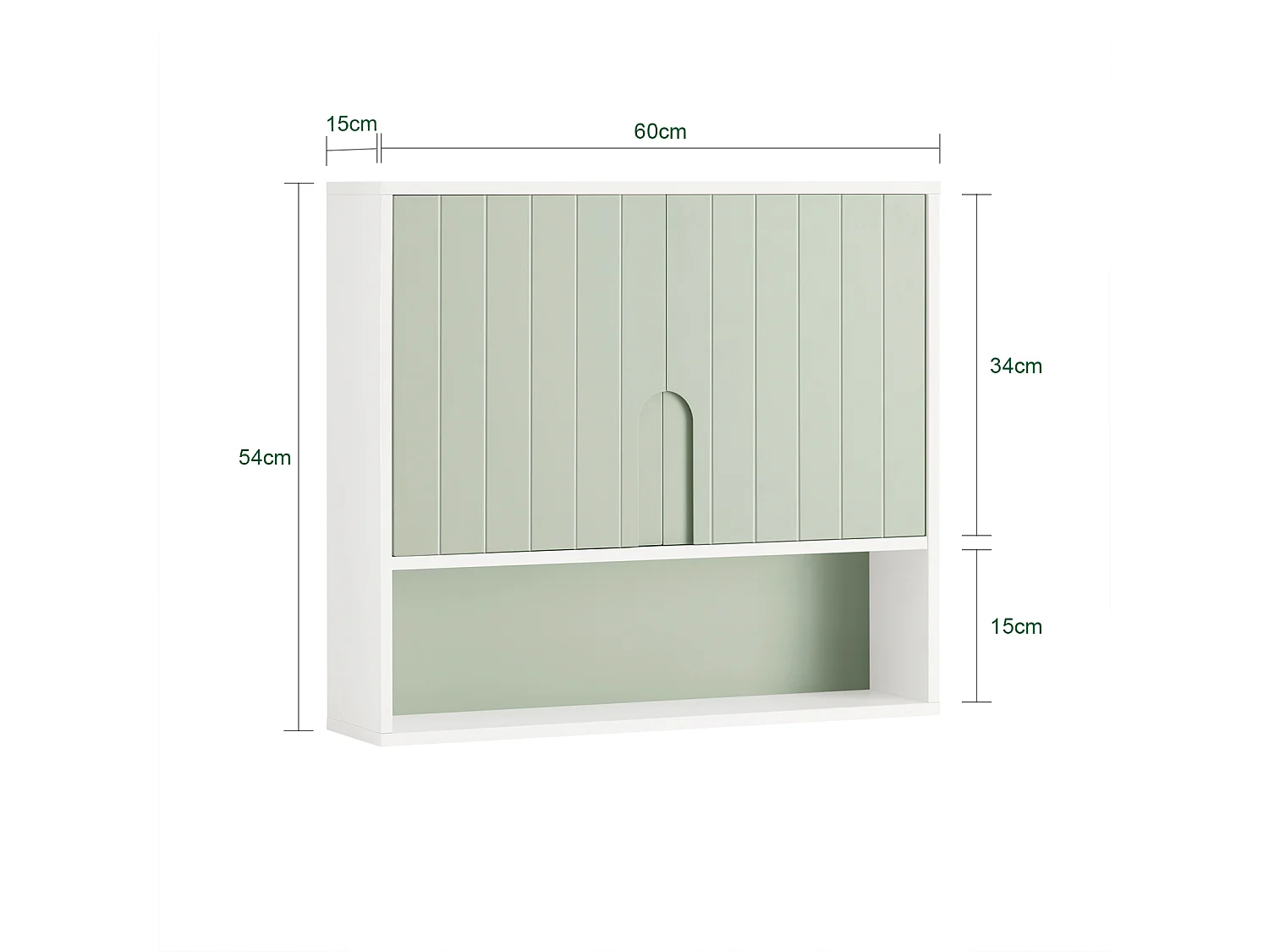 Szafka wisząca łazienkowa ścienna BZR140-GR