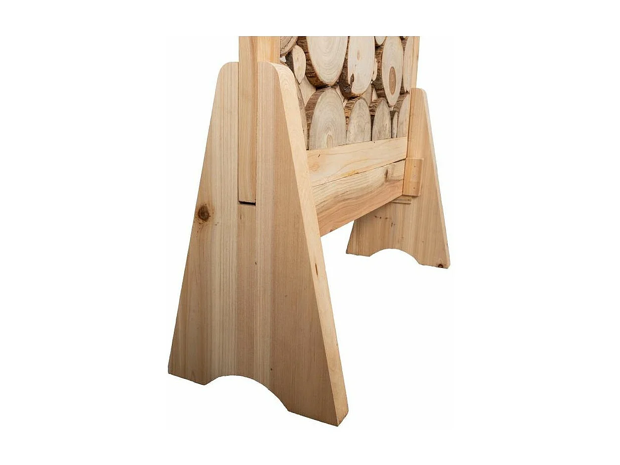 Paravent en sapin sculpté sur socle Omega