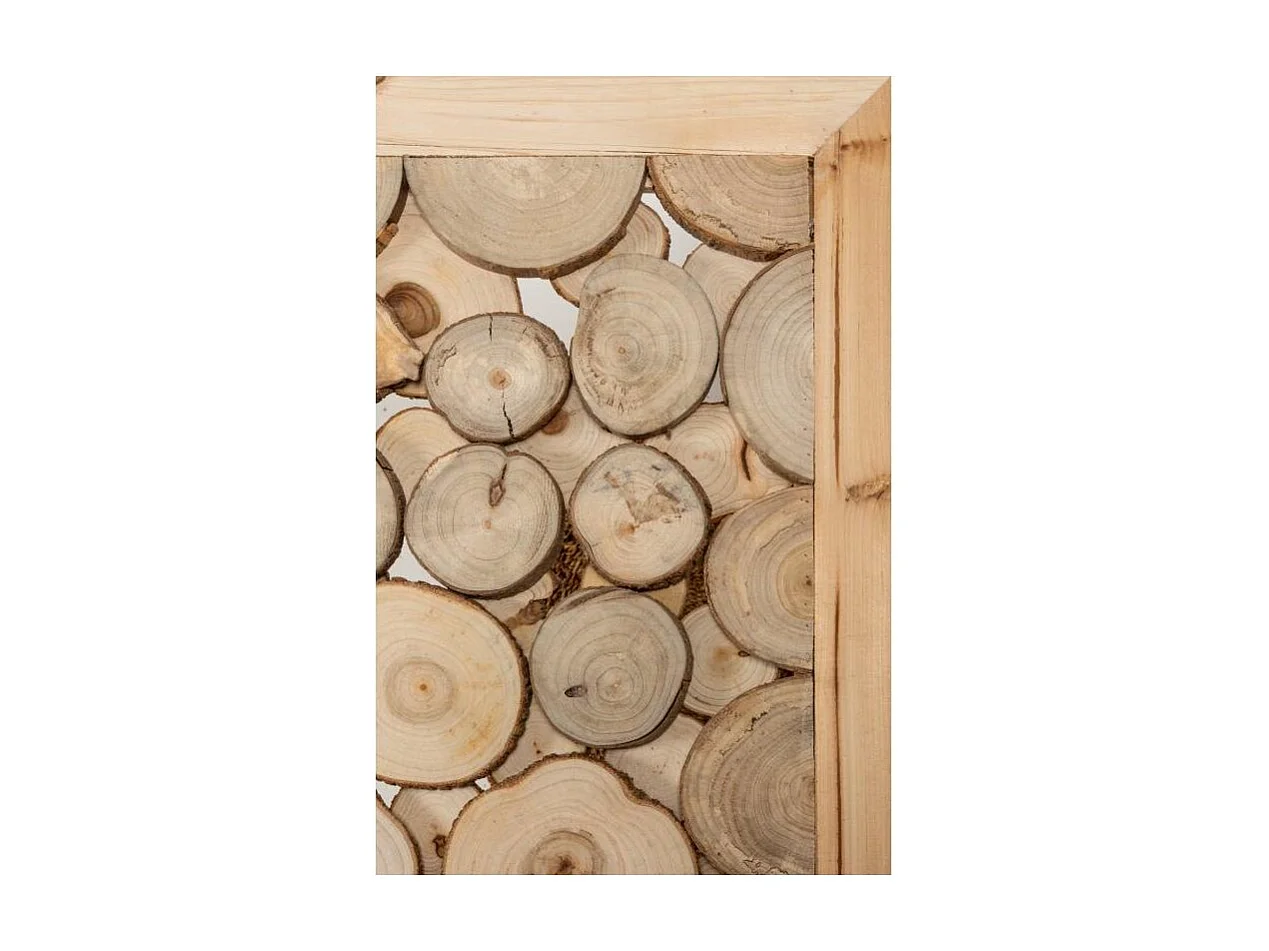 Paravent en sapin sculpté sur socle Omega