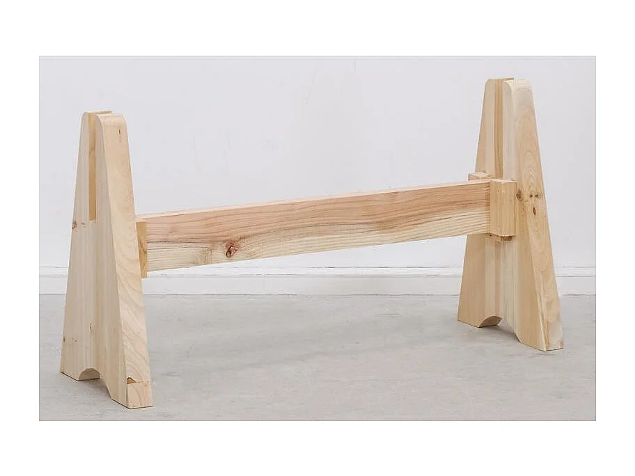 Paravent en sapin sculpté sur socle Omega