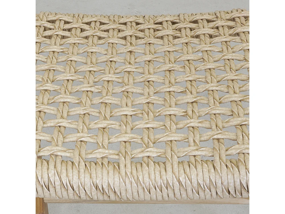 Tabouret de bar en teck naturel BAIA (Lot de 2) Hauteur 110 cm