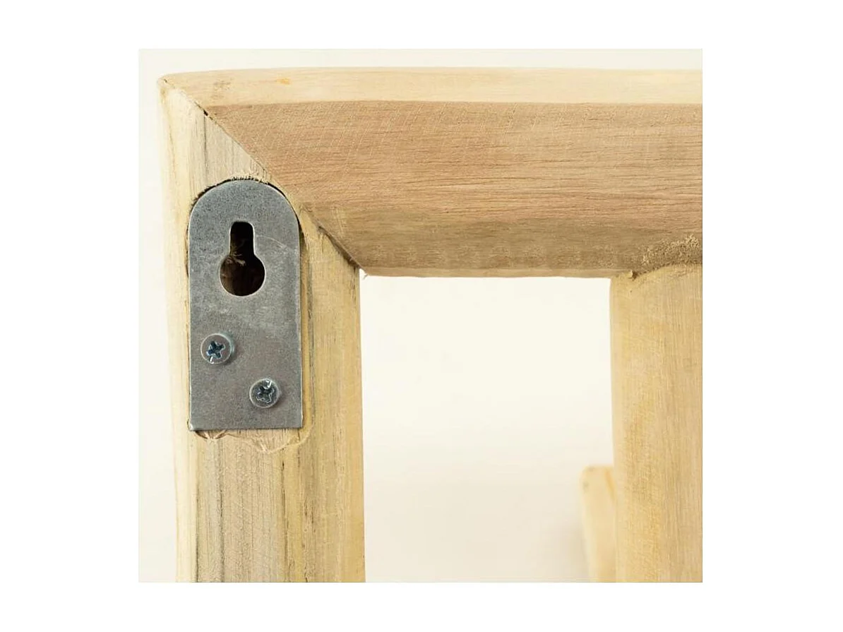 Patère 6 crochets en branches de teck