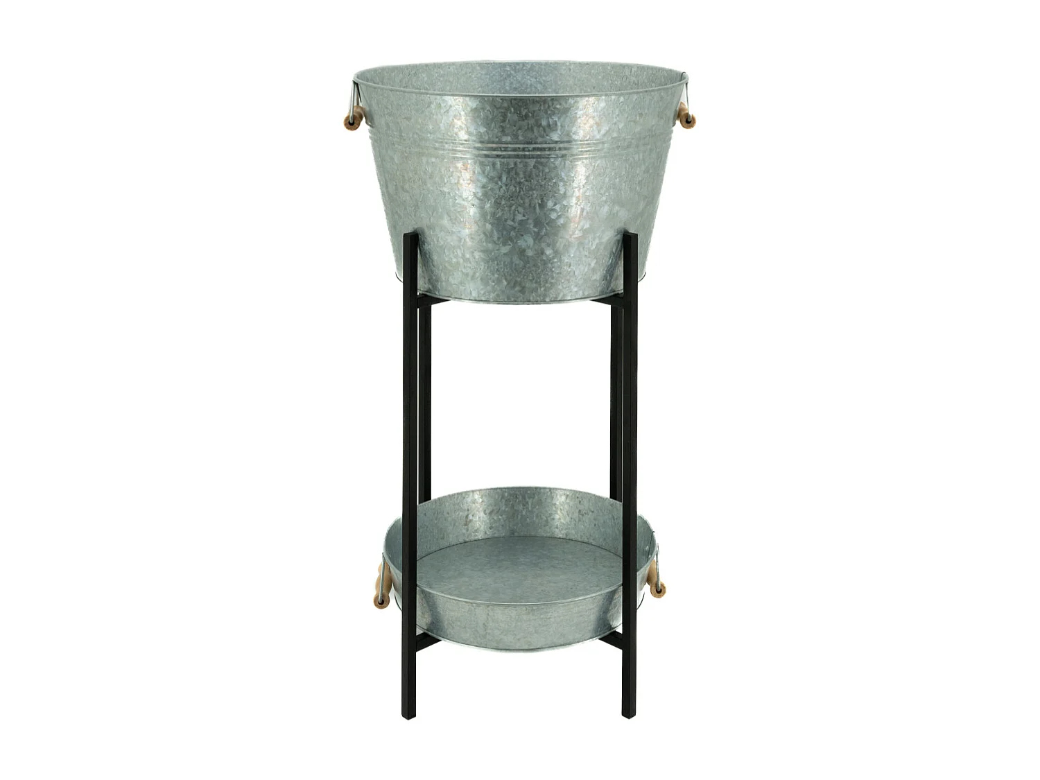 Rafraîchisseur de bouteilles sur pieds en métal galvanisé