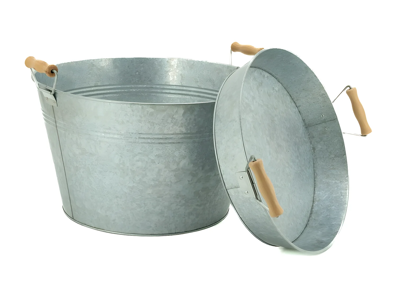 Rafraîchisseur de bouteilles sur pieds en métal galvanisé