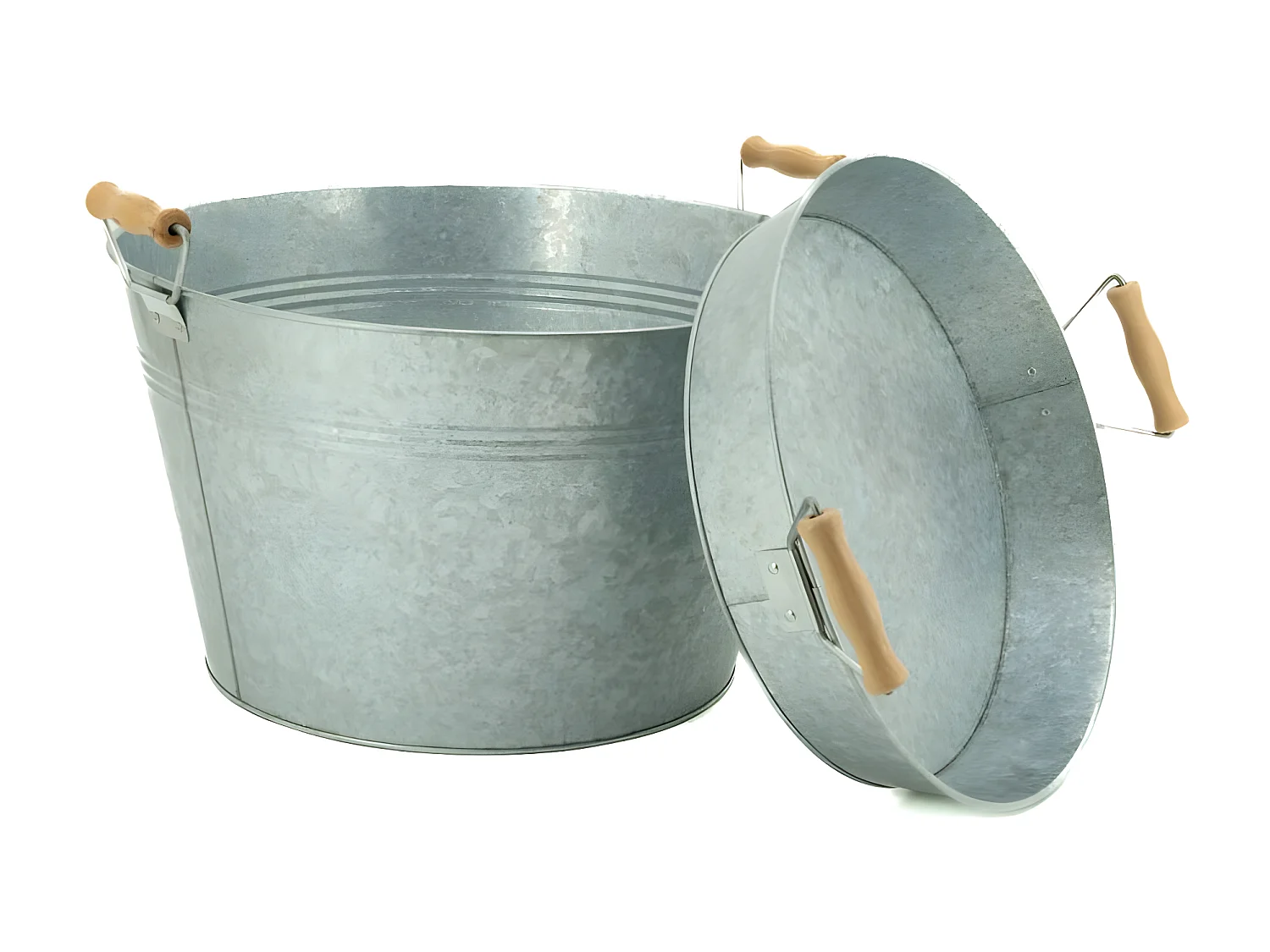 Rafraîchisseur de bouteilles sur pieds en métal galvanisé