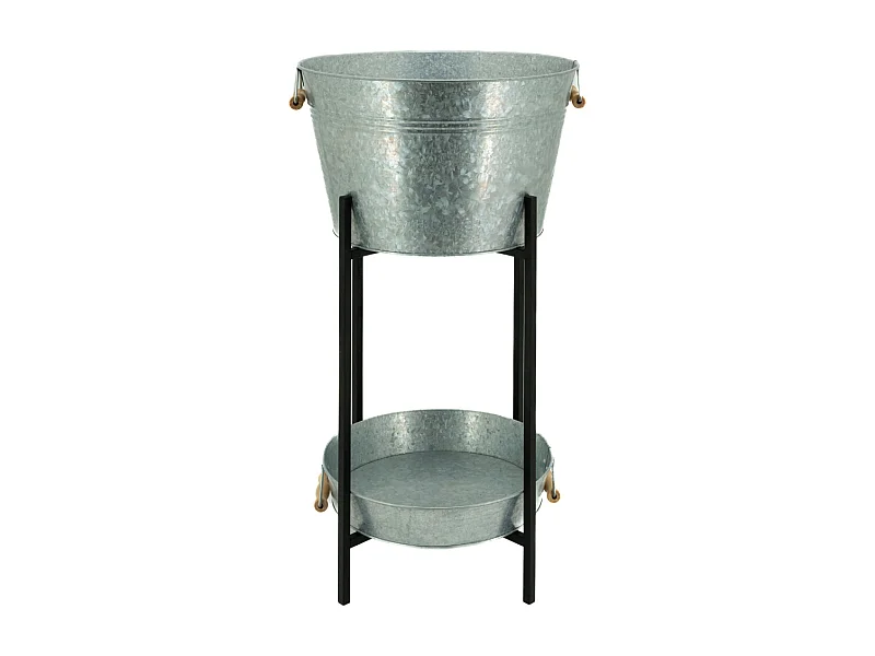 Rafraîchisseur de bouteilles sur pieds en métal galvanisé
