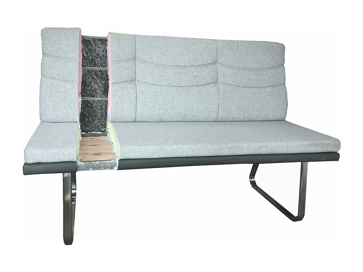 Ławka MCW-G54,  szara ławka 180cm