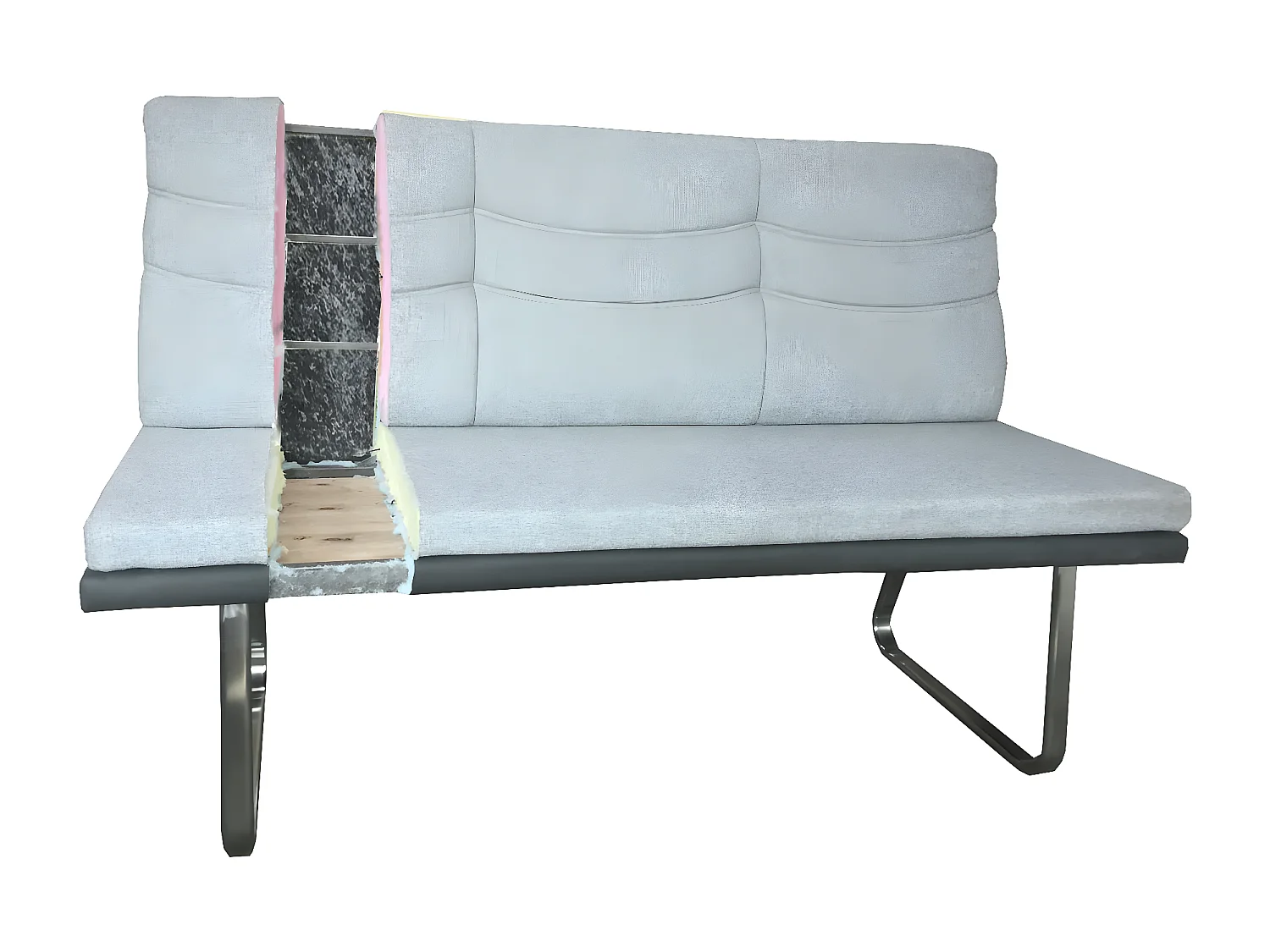 Sitzbank MCW-G54, Grau Bank 160cm