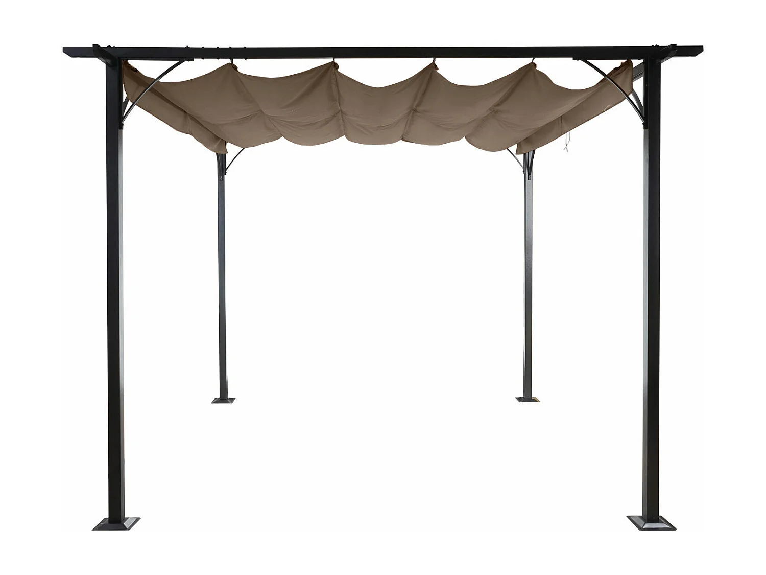 Pergola MCW-C42,  3x3m taupe-bruin