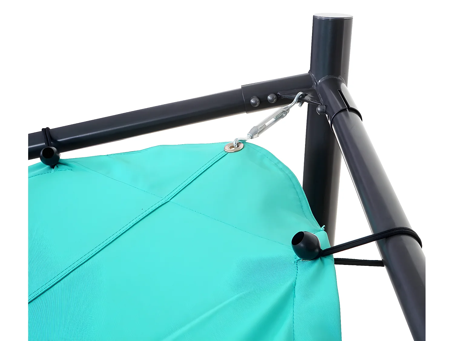 Gazebo pergola MCW-A41 acciaio poliestere 4x4m azzurro