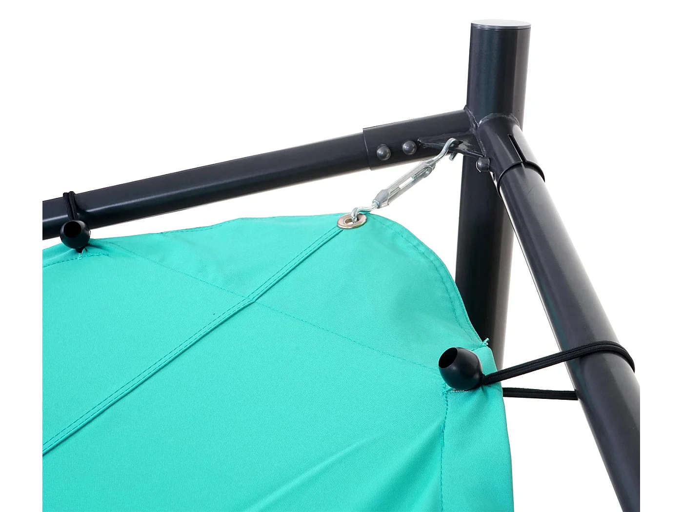 Gazebo pergola MCW-A41 acciaio poliestere ~ 4x4m azzurro