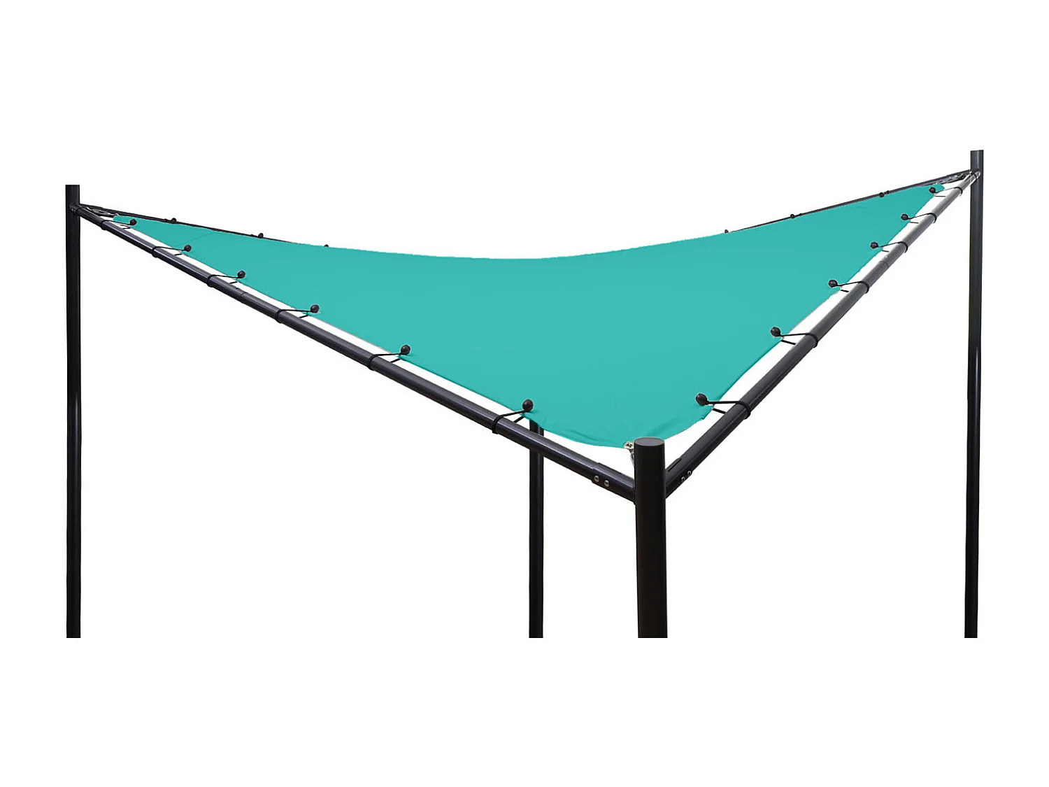 Gazebo pergola MCW-A41 acciaio poliestere ~ 4x4m azzurro