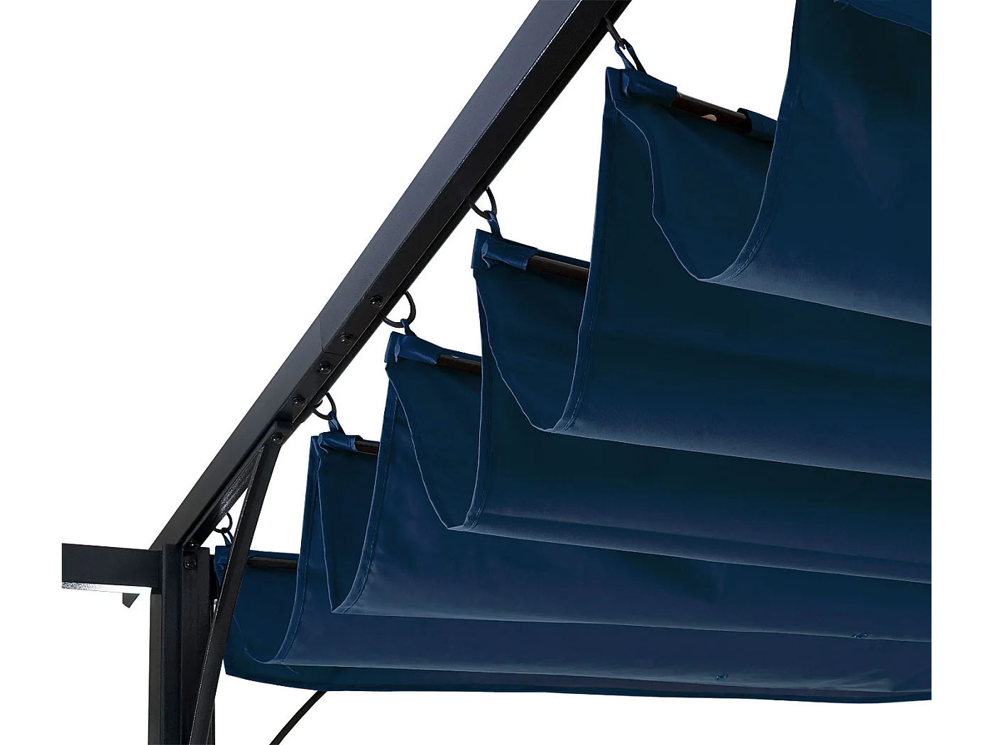 Gazebo pergola baldacchino moderno elegante giardino patio MCW-C42 acciaio poliestere 3x3m blu