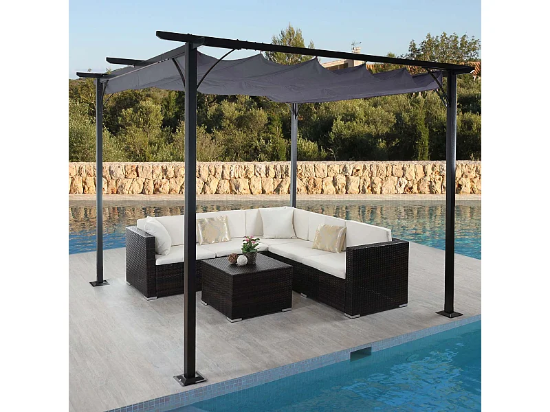 Pergola MCW-C42,  3x3m szary