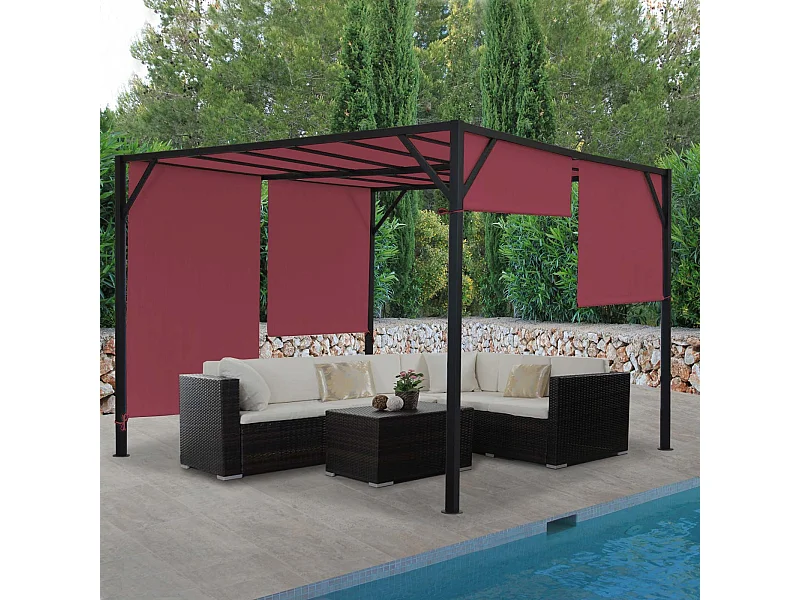 Pergola Beja bordowo-czerwony,  3x3m