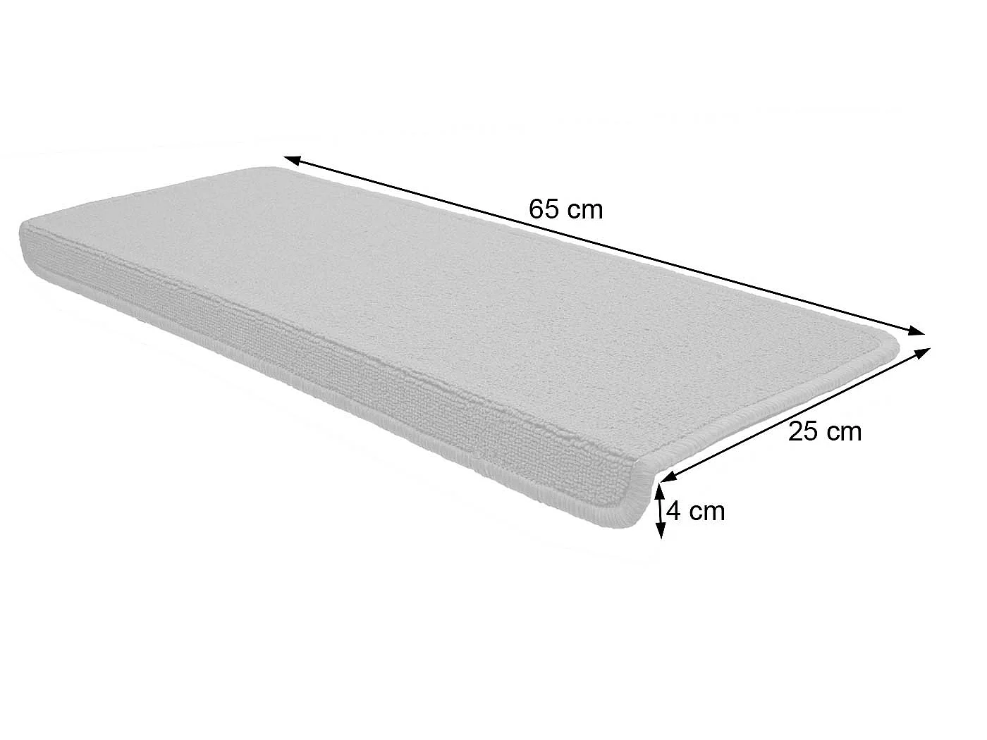 MCW-G49 stair mat (set of 15),  rectangular, black and anthracite