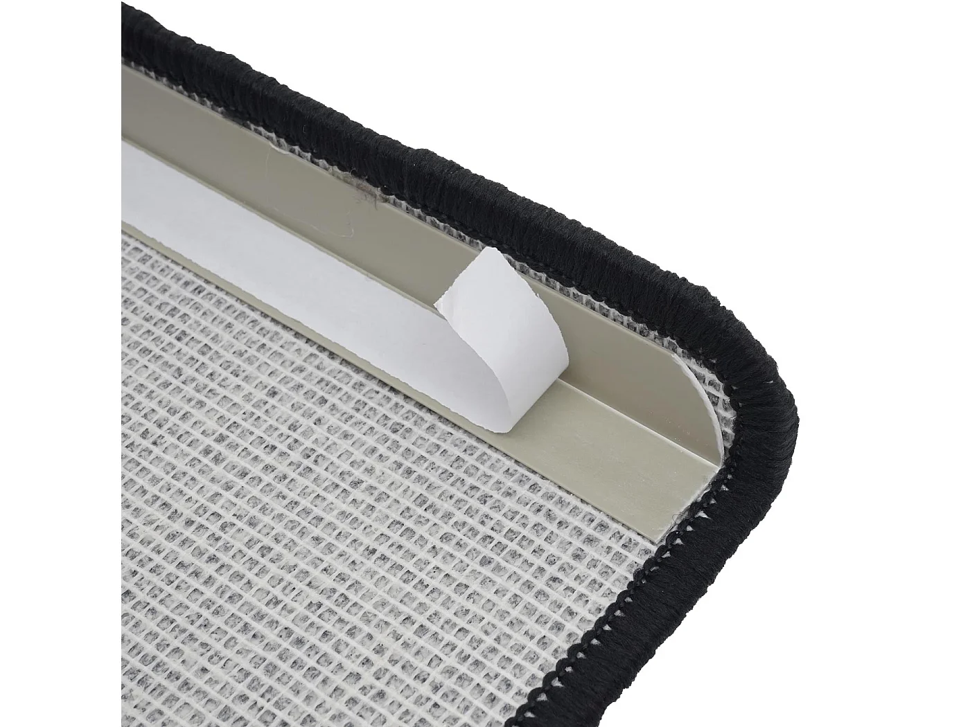 MCW-G49 stair mat (set of 15),  rectangular, black and anthracite